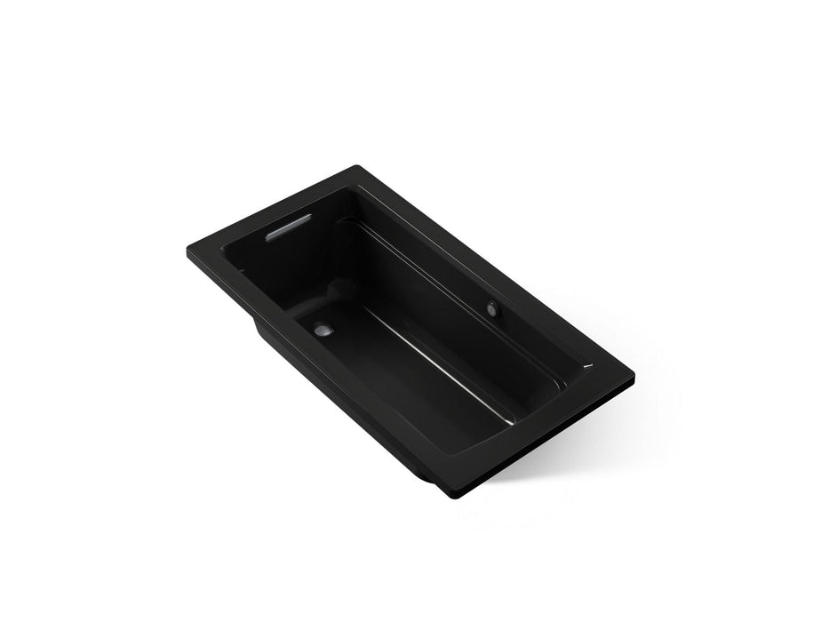 KOHLER K-1123-W1 Archer 60" x 32" drop-in bath with Bask heated surface, black black