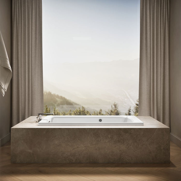 KOHLER K-1123-W1 Archer 60" x 32" drop-in bath with Bask heated surface, white - view 3