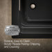 KOHLER K-1124 Archer 72" x 36" drop-in whirlpool bath, black black - view 5