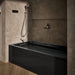KOHLER K-1124-GHLA Archer 72" x 36" alcove Heated BubbleMassage air bath, left drain, black black - view 3