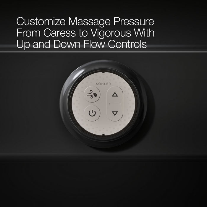 KOHLER K-1124-GHLA Archer 72" x 36" alcove Heated BubbleMassage air bath, left drain, black black - view 5