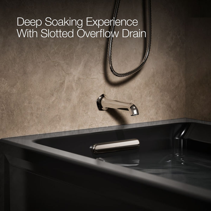 KOHLER K-1124-GHLAW Archer 72" x 36" alcove Heated BubbleMassage air bath with Bask heated surface, left drain, black...