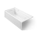 KOHLER K-1124-GHLAW Archer 72" x 36" alcove Heated BubbleMassage air bath with Bask heated surface, left drain, white