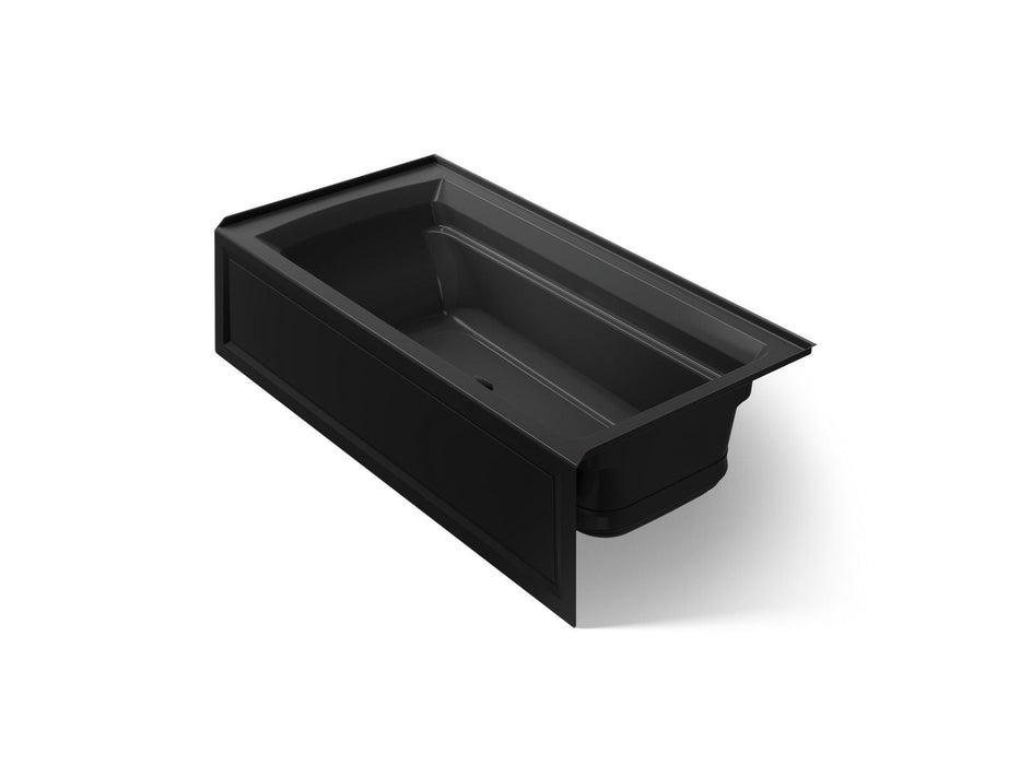 KOHLER K-1124-GHRA Archer 72" x 36" alcove Heated BubbleMassage air bath, right drain, black black