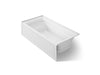 KOHLER K-1124-GHRA Archer 72" x 36" alcove Heated BubbleMassage air bath, right drain, white