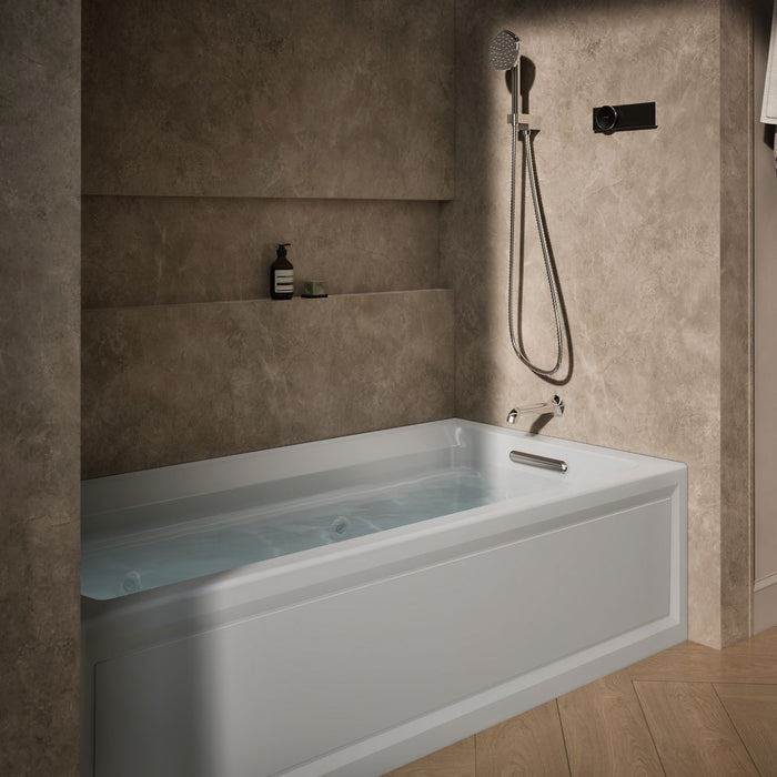 KOHLER K-1124-HR Archer 72" x 36" alcove whirlpool bath, right drain, ice grey - view 2