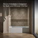KOHLER K-1124-LA Archer 72" x 36" alcove whirlpool bath with alcove, left drain, ice grey - view 2