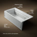 KOHLER K-1124-LA Archer 72" x 36" alcove whirlpool bath with alcove, left drain, ice grey - view 4
