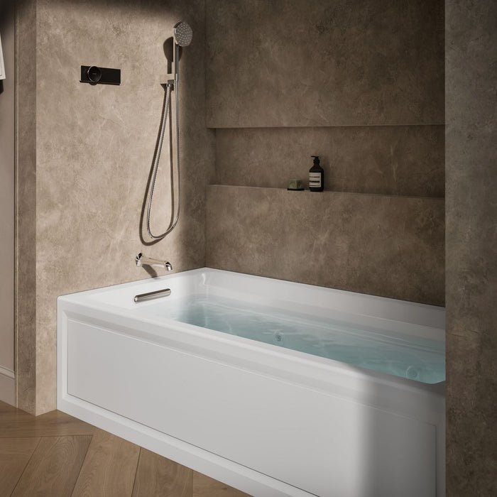 KOHLER K-1124-LA Archer 72" x 36" alcove whirlpool bath with alcove, left drain, white - view 3