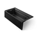 KOHLER K-1124-LAW Archer 72" x 36" alcove whirlpool bath with Bask heated surface, left drain, black black