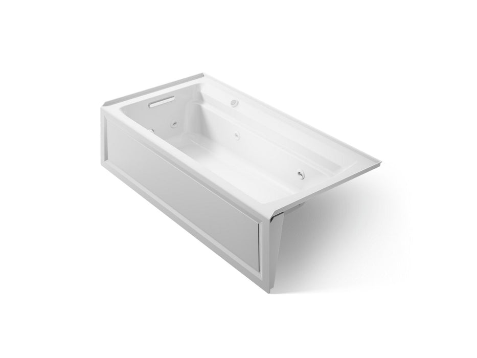 KOHLER K-1124-LAW Archer 72" x 36" alcove whirlpool bath with Bask heated surface, left drain, ice grey