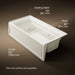 KOHLER K-1124-RA Archer 72" x 36" alcove whirlpool bath, right drain, biscuit - view 5