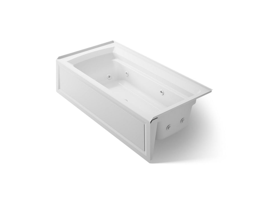 KOHLER K-1124-RA Archer 72" x 36" alcove whirlpool bath, right drain, ice grey