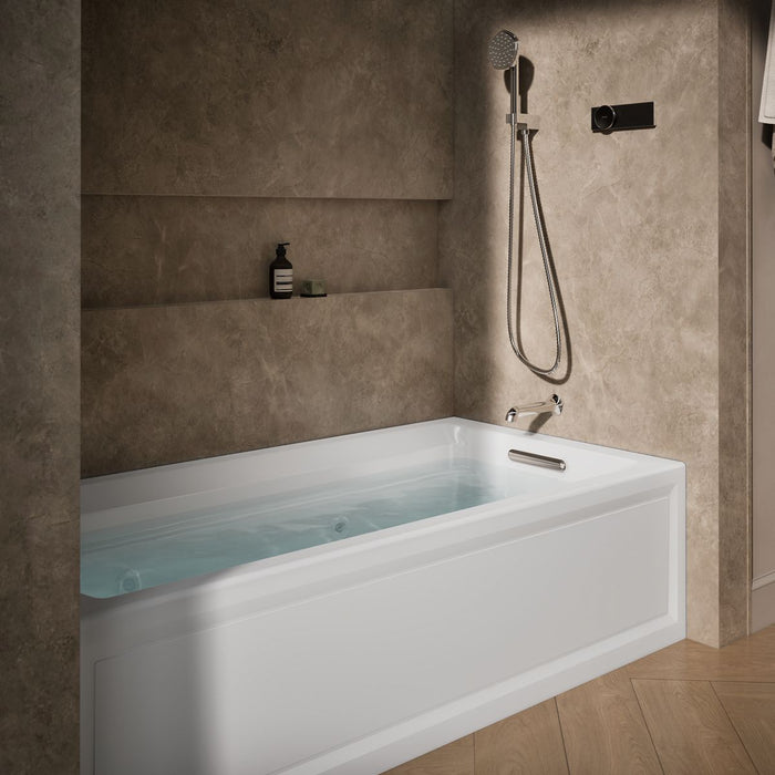 KOHLER K-1124-RA Archer 72" x 36" alcove whirlpool bath, right drain, white - view 4