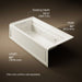 KOHLER K-1124-XGHLA Archer 72" x 36" alcove Heated BubbleMassage air bath and whirlpool, left drain, biscuit - view 5