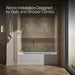 KOHLER K-1124-XGHLA Archer 72" x 36" alcove Heated BubbleMassage air bath and whirlpool, left drain, ice grey - view 3