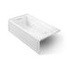 KOHLER K-1124-XGHLA Archer 72" x 36" alcove Heated BubbleMassage air bath and whirlpool, left drain, white