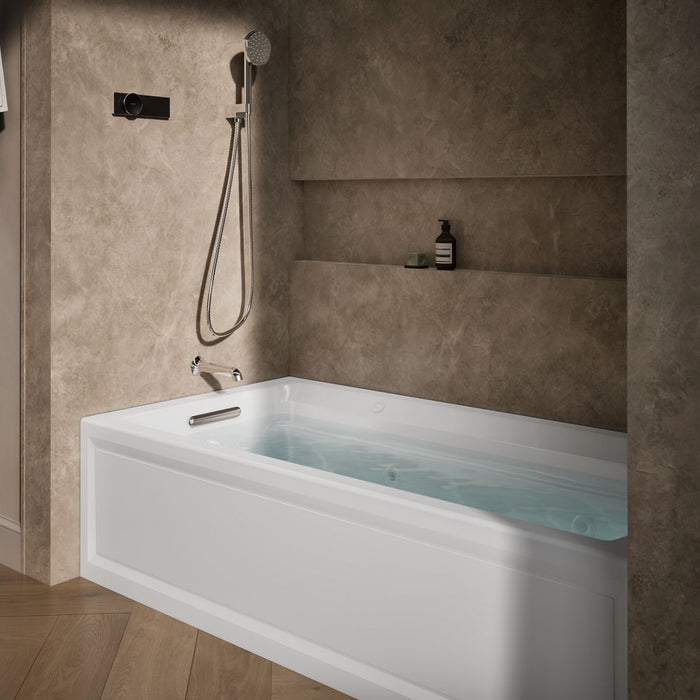 KOHLER K-1124-XGHLA Archer 72" x 36" alcove Heated BubbleMassage air bath and whirlpool, left drain, white - view 3