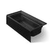KOHLER K-1124-XGHRA Archer 72" x 36" alcove Heated BubbleMassage air bath and whirlpool, right drain, black black