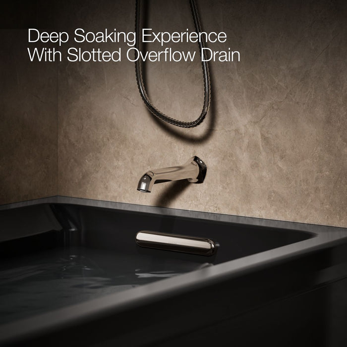 KOHLER K-1124-XGHRA Archer 72" x 36" alcove Heated BubbleMassage air bath and whirlpool, right drain, black black - view 4