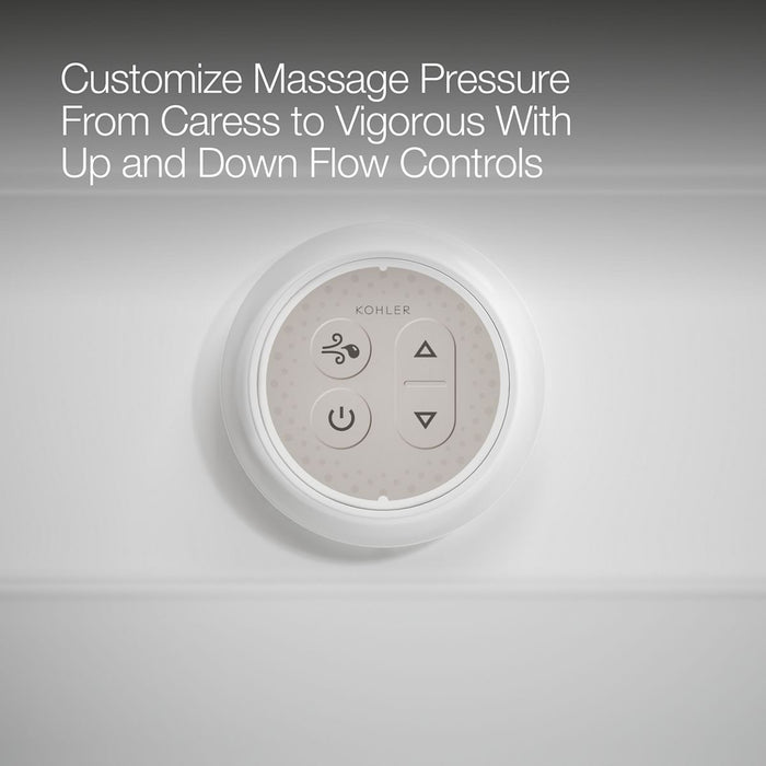 KOHLER K-1124-XGHRA Archer 72" x 36" alcove Heated BubbleMassage air bath and whirlpool, right drain, white - view 4