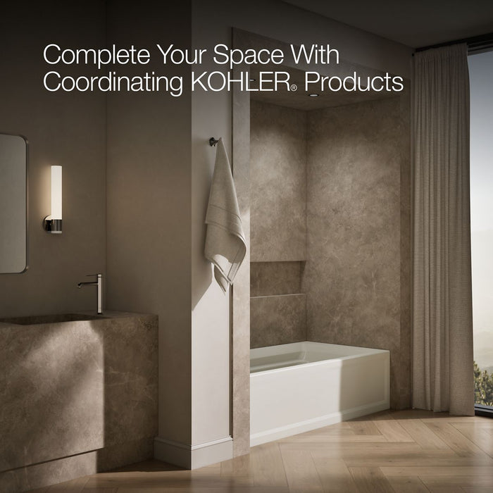 KOHLER K-1125-LA Archer 72" x 36" alcove bath, left drain, biscuit - view 4