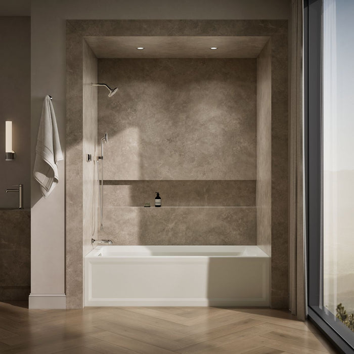 KOHLER K-1125-LA Archer 72" x 36" alcove bath, left drain, biscuit - view 5