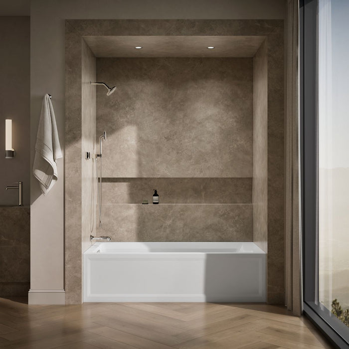 KOHLER K-1125-LA Archer 72" x 36" alcove bath, left drain, white - view 4