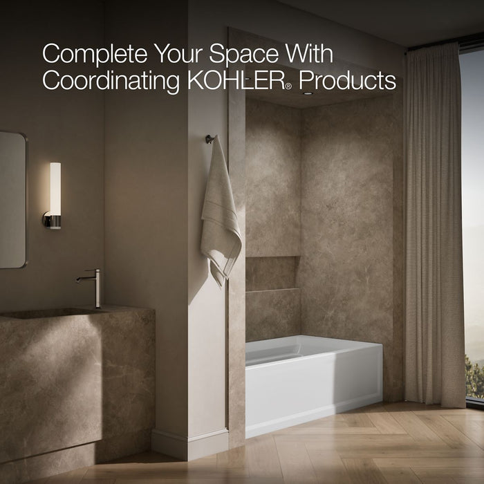 KOHLER K-1125-LA Archer 72" x 36" alcove bath, left drain, white - view 5