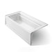 KOHLER K-1125-LAW Archer 72" x 36" alcove bath with Bask heated surface, left drain, white