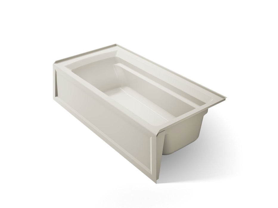 KOHLER K-1125-RA Archer 72" x 36" alcove bath, right drain, biscuit