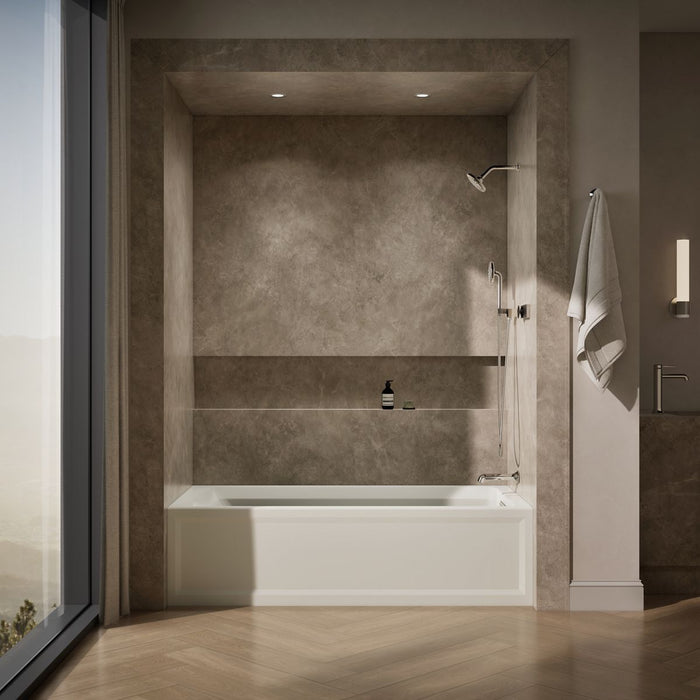 KOHLER K-1125-RA Archer 72" x 36" alcove bath, right drain, biscuit - view 5