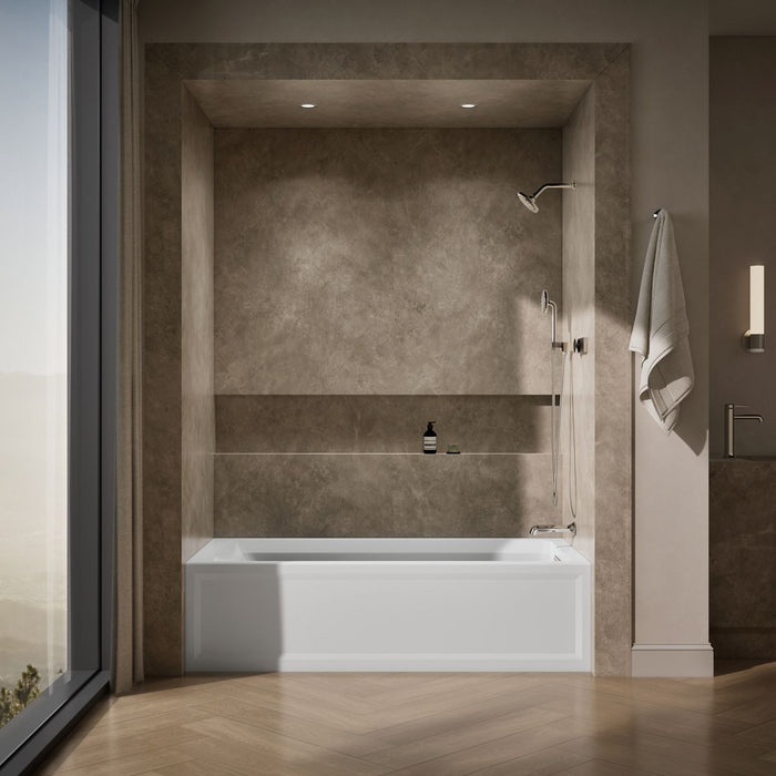 KOHLER K-1125-RA Archer 72" x 36" alcove bath, right drain, white - view 5