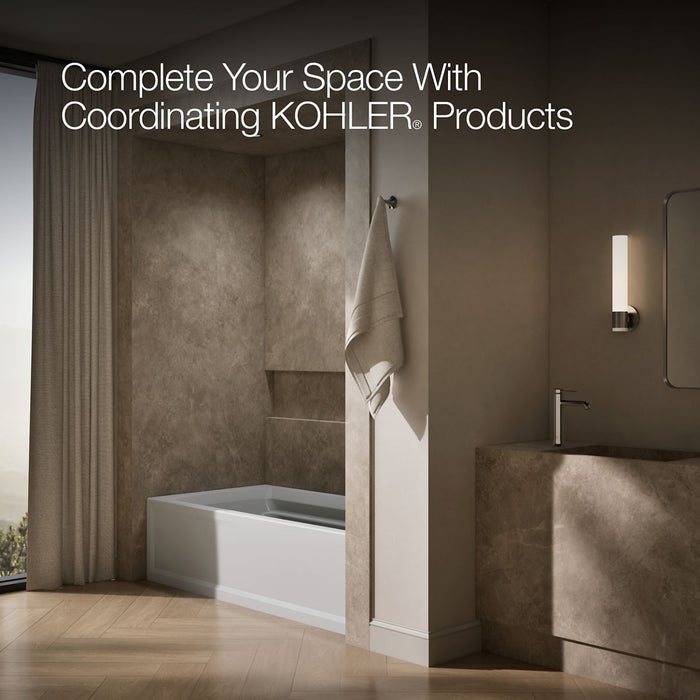KOHLER K-1125-RAW Archer 72" x 36" alcove bath with Bask heated surface, alcove, right drain, ice grey - view 4
