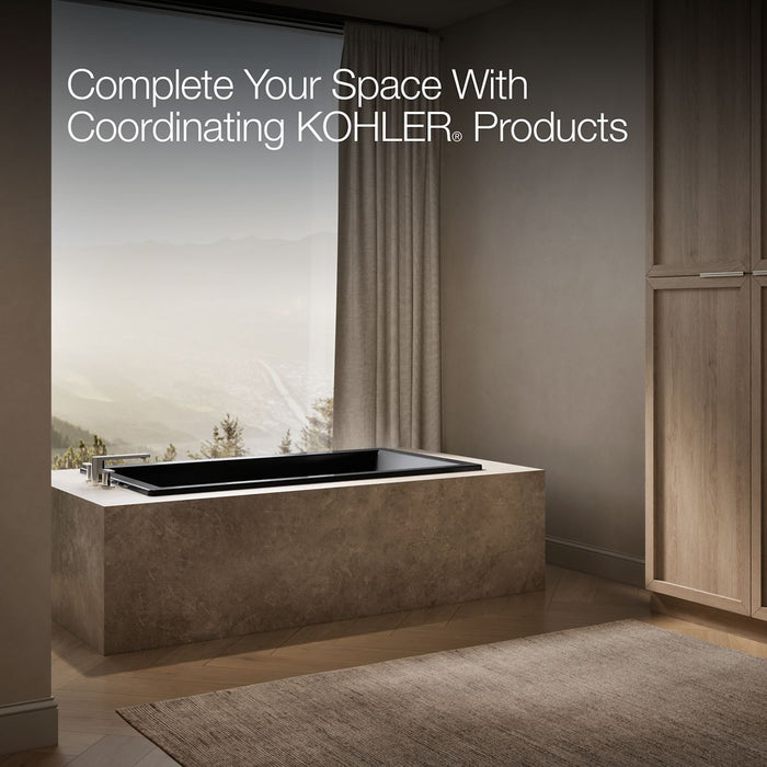 KOHLER K-1136 Underscore 66" x 36" drop-in bath, black black - view 2