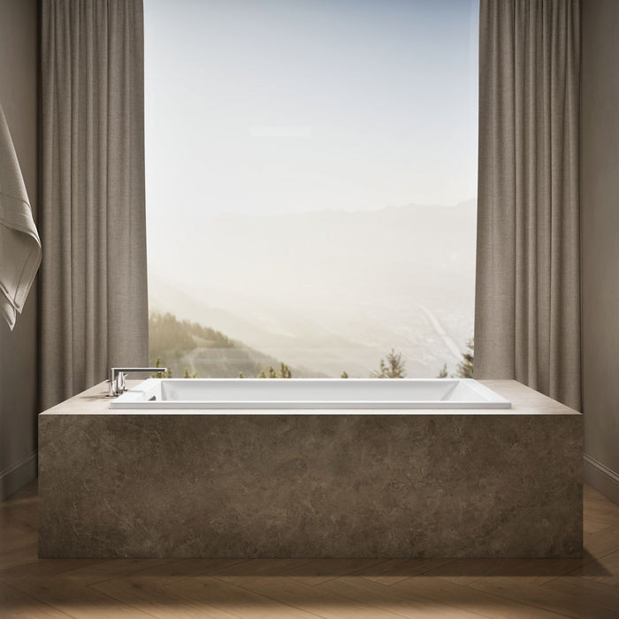 KOHLER K-1136 Underscore 66" x 36" drop-in bath, white - view 3
