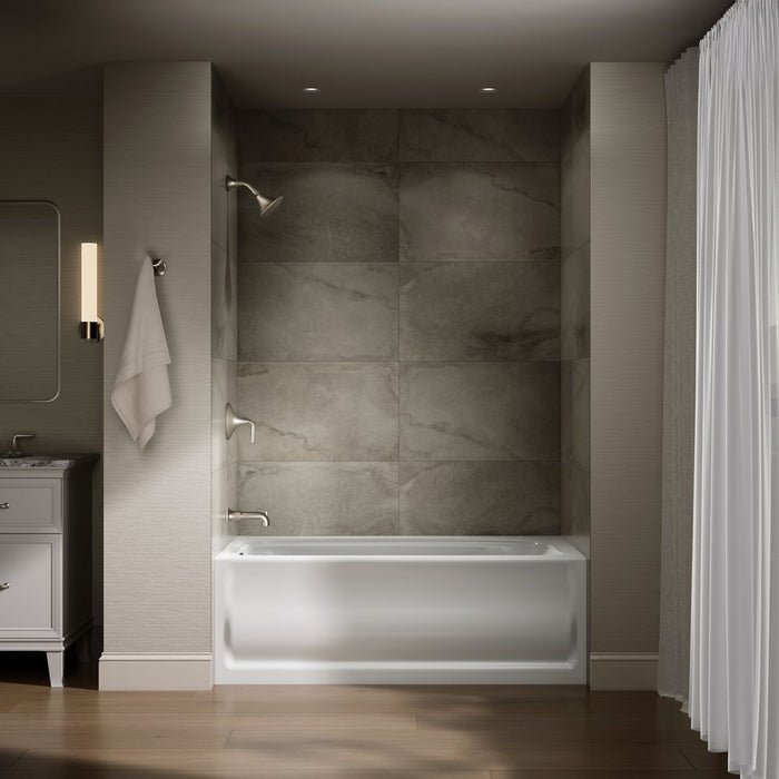 KOHLER K-1150-LA Bancroft 60" x 32" alcove bath, left drain, white - view 4
