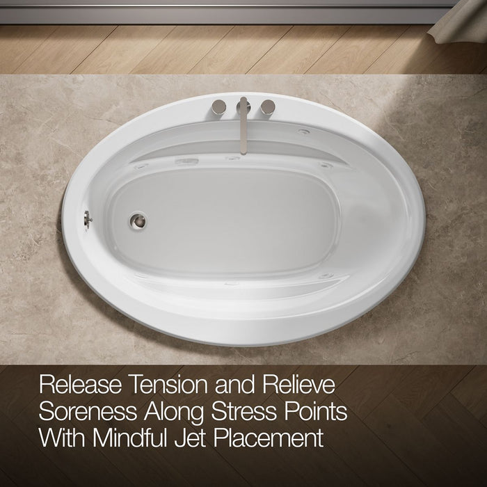 KOHLER K-1162 Sunward 60" x 42" drop-in whirlpool bath, white - view 5