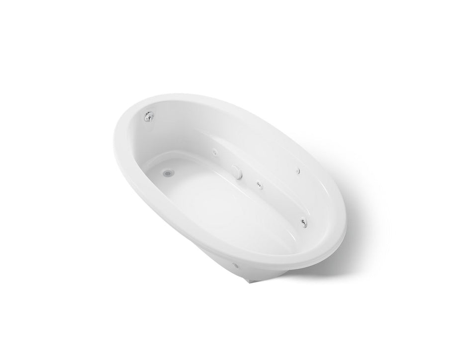 KOHLER K-1162-HB Sunward 60" x 42" drop-in whirlpool bath, white