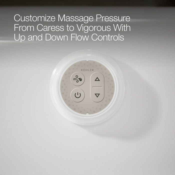 KOHLER K-1164-GH Sunward 72" x 42" drop-in Heated BubbleMassage air bath, white - view 5