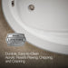 KOHLER K-1164-W1 Sunward 72" x 42" drop-in whirlpool bath with Bask heated surface, white - view 4