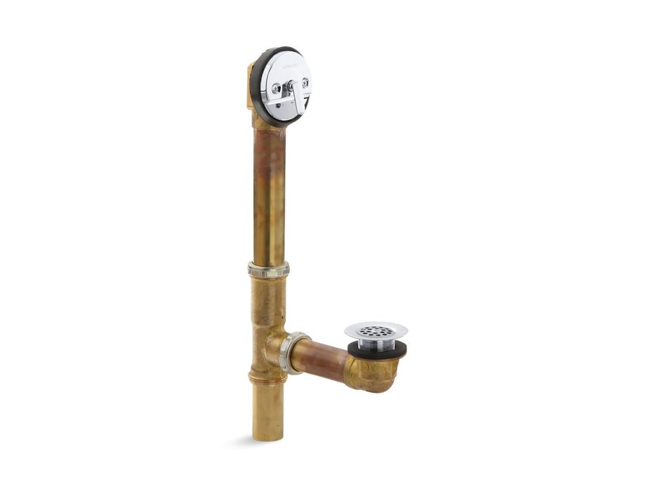 KOHLER K-11660 Swiftflo 1-1/2" adjustable drain, 17-gauge brass, for 14" to 16" baths, polished chrome