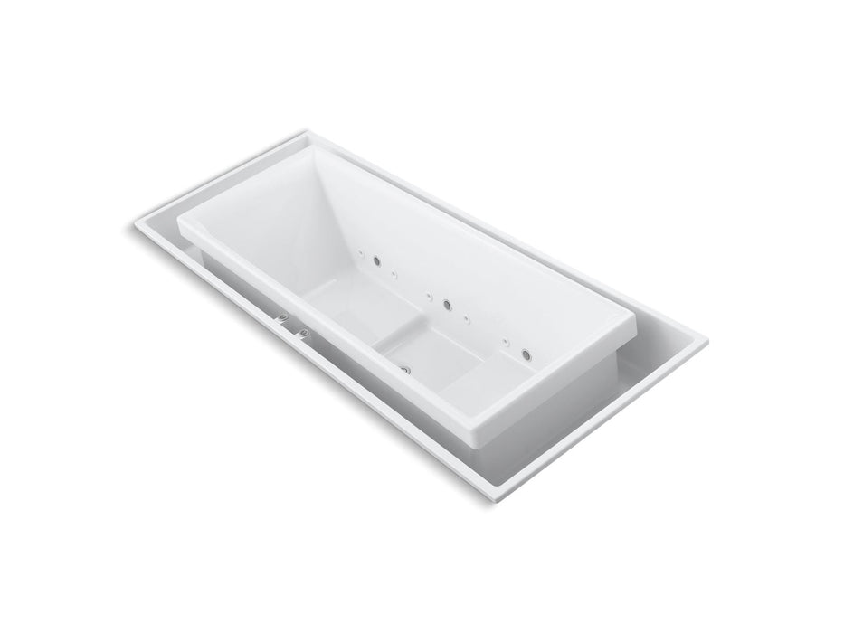 KOHLER K-1166-C1 sok 104" x 41" drop-in Effervescence bath with chromatherapy and center drain, white