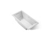 KOHLER K-1167-GH Underscore 60" x 30" drop-in Heated BubbleMassage air bath, ice grey