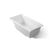 KOHLER K-1167-GHRF Underscore 60" x 30" alcove Heated BubbleMassage air bath, right drain, ice grey