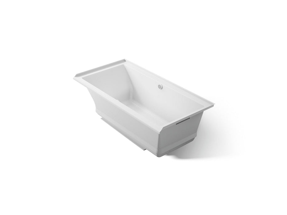 KOHLER K-1167-GHRW Underscore 60" x 30" alcove Heated BubbleMassage air bath with Bask, right drain, ice grey