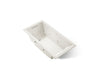 KOHLER K-1167-JH Underscore 60" x 30" drop-in heated whirlpool bath, biscuit