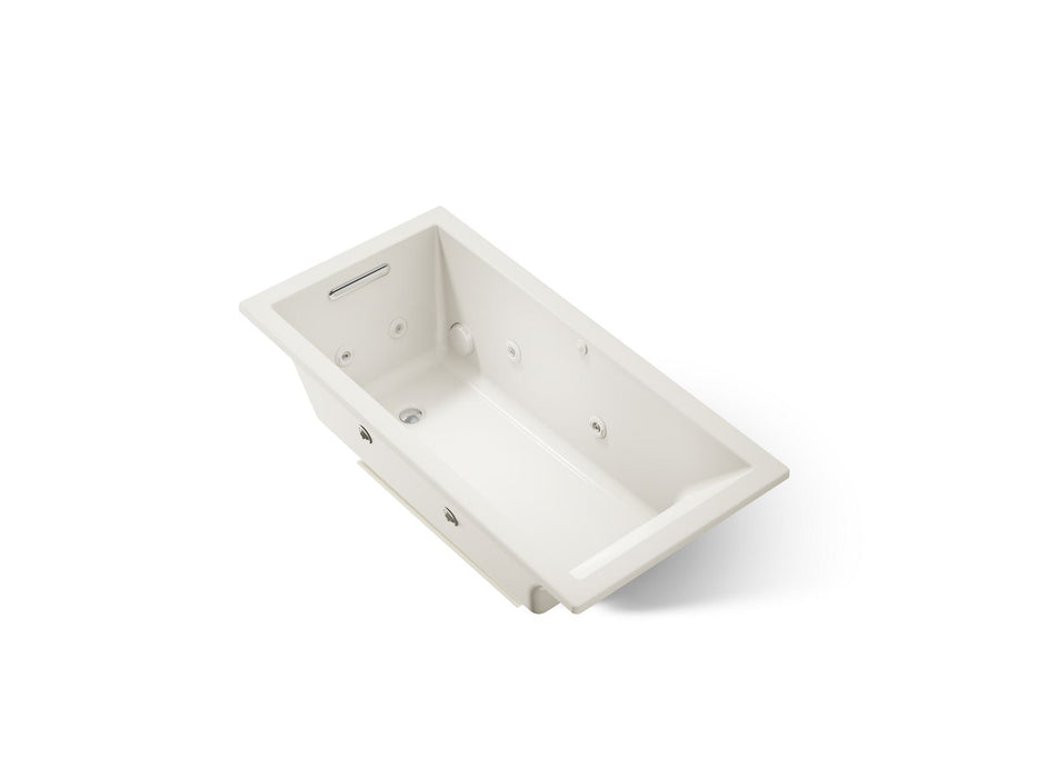 KOHLER K-1167-JH Underscore 60" x 30" drop-in heated whirlpool bath, biscuit