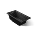 KOHLER K-1167-JLH Underscore 60" x 30" drop-in/alcove heated whirlpool bath, left drain, black black