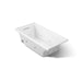 KOHLER K-1167-JLH Underscore 60" x 30" drop-in/alcove heated whirlpool bath, left drain, white